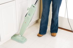 Bissell Green Tea In Action on Tile Floor